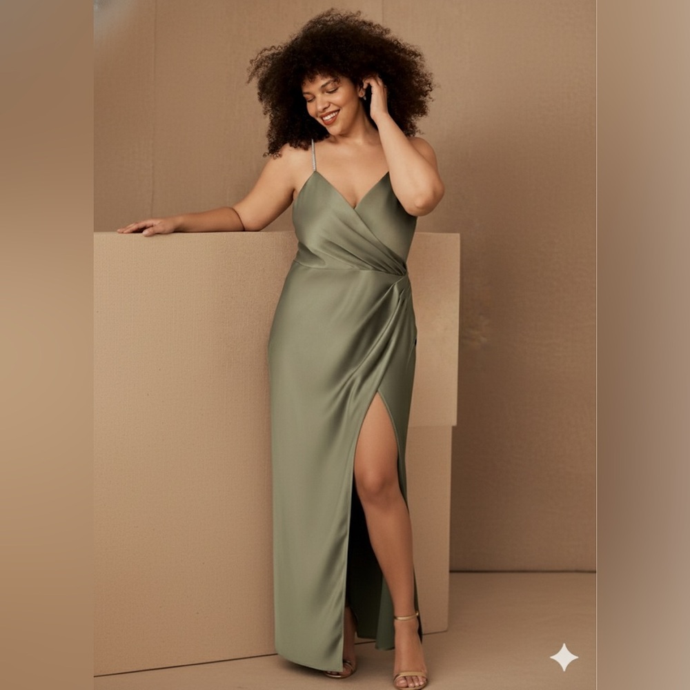 NWT BHLDN Satin Maxi Dress Size 14